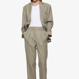 Anine Bing Mycah Trousers Khaki Green SZ 38/6 P